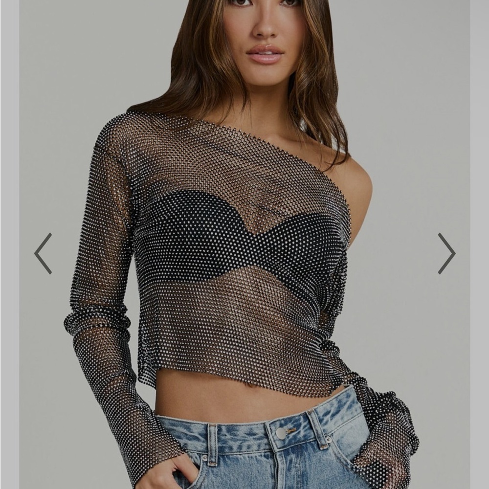Skylae mesh one shoulder size sm/md
